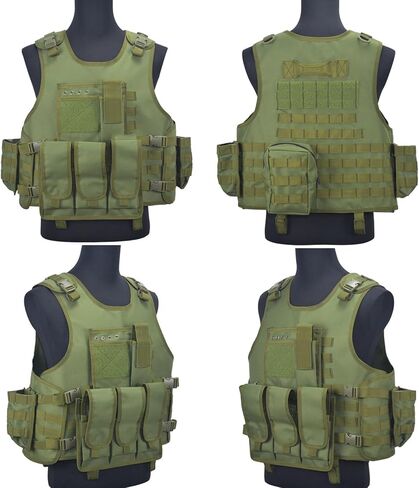 سترة تكتيكية للرجال، سترة Airsoft، سترة سوداء وغطاء معدات حماية، معدات Airsoft التكتيكية in Kuwait