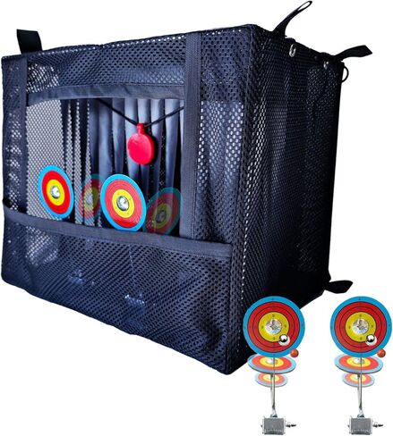 هدف Airsoft مع قطعتين من هدف إعادة الضبط التلقائي المعدني بالكامل لإطلاق مسدس Airsoft كريات BB للاستخدام الداخلي والخارجي in Kuwait