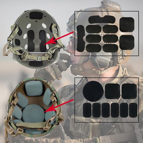 وسادات خوذة Airsoft عالمية من AOUTACC، مجموعة حشوات إسفنجية بديلة للخوذة، مجموعة ملحقات لخوذة Fast/Mich/ACH/USMC/PASGT in Kuwait