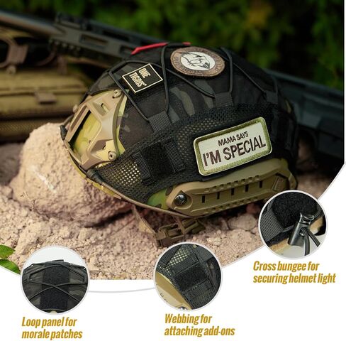 OneTigris Helmet Cover, Tactical Fast Cloth for Ops-Core Fast PJ Helmet in Size M/L, OneTigris PJ Airsoft Cover in Size M/L in Saudi Arabia