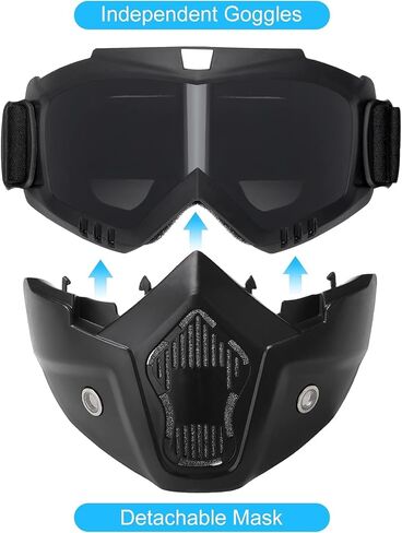 Airsoft Helmet and Mask Fast Base Jump Helmet PJ Style Airsoft Helmets Tactical Full face mask with Detachable and Adjustable Goggles in Saudi Arabia