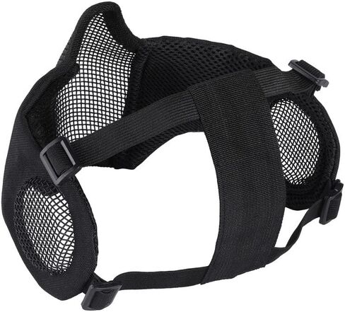 OneTigris 6" Foldable Half Face Airsoft Mesh Mask with Ear Protection, Military Tactical Lower Face Protective Mask in Saudi Arabia