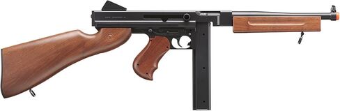 Airsoft Tommy Thompson Durable Submachine Gun WW2 Chicago Typewriter Full Auto SMG AEG with Extra Stick Magazines, Battery and Charger in Kuwait
