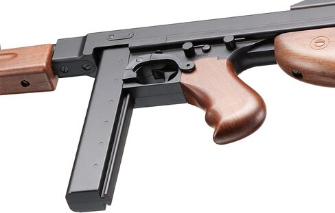 Airsoft Tommy Thompson Durable Submachine Gun WW2 Chicago Typewriter Full Auto SMG AEG with Extra Stick Magazines, Battery and Charger in Kuwait