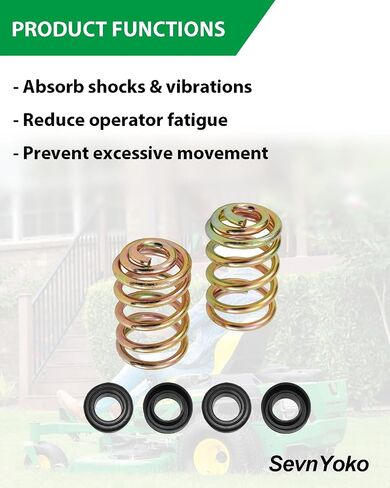 283516 Compression Seat Springs 2-Pack - Compatible with John Deere & Grasshopper Lawn Mowers - OEM Replacement Seat Spring Kit in Kuwait