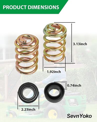 283516 Compression Seat Springs 2-Pack - Compatible with John Deere & Grasshopper Lawn Mowers - OEM Replacement Seat Spring Kit in Kuwait