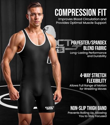 Exxact Sports Men's Wrestling Singlet, High Performance Powerlifting Singlet Wrestling Singlets for Men in Saudi Arabia