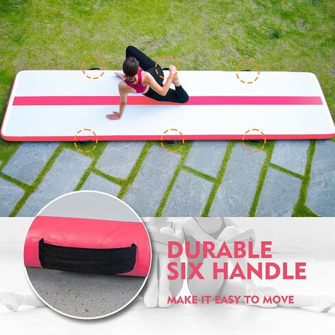 Tuxedo Sailor Inflatable Gymnastics Tumbling Mat Tumble Track Thickness Floor Mat With Electric Air Pump for Gymnastics/Training/Home/Cheerleading/Water/Gym/Yoga in Kuwait