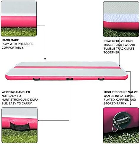 Tuxedo Sailor Inflatable Gymnastics Tumbling Mat Tumble Track Thickness Floor Mat With Electric Air Pump for Gymnastics/Training/Home/Cheerleading/Water/Gym/Yoga in Kuwait
