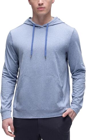CRZ YOGA Cloud Jersey Mens Pullover Hoodie Casual Workout Long Sleeve Basic Hooded Sweatshirt with Pocket in Saudi Arabia