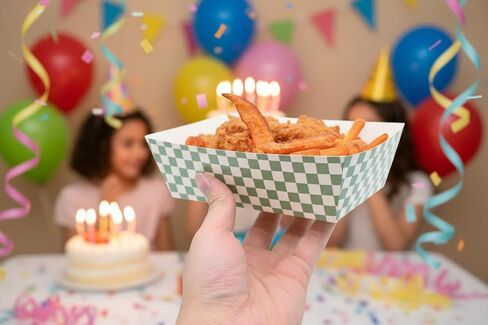 No Folding Required 50 Pcs 2lb Gingham Party Supplies Disposable Paper Food Trays for Shower Wedding Tea Party Supplies Nacho Snack (Red) in Kuwait