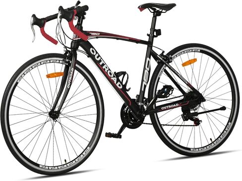 Road Bike 14-21Speed 700C Wheel with Light Aluminum Alloy Frame Commuter Bicycle with Dual Disc/V Brakes for Women and Men Black,White,Blue,Red in Kuwait