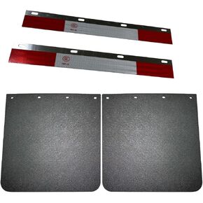 Pair 24"x3" Angled Reflector Strips Mud Flap Hanger for Semi Truck Trailer Conspicuity Safety Caution Mudflap Hanger Reflector Top Plates with Reflective Tape in Kuwait