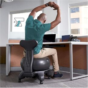 Yoga Ball Chair,Yoga Ball，Exercise Ball, Yoga Ball Chair Exercise Ball Chair for Office Classroom Home Yoga Ball Chair for Adults Pregnancy Ergonomic Balance Seat with Back in Kuwait
