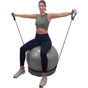 كرسي كرة اليوجا، كرة اليوجا، كرة التمرين، كرسي كرة اليوجا، كرسي كرة للتمرين، كرسي كرة لليوجا/اللياقة البدنية، كرسي كرة للثبات في المكتب والمنزل والفصول الدراسية، مقعد كرة للحمل مع مضخة تخفيف (قطر 75 سم (29 1/2 in Kuwait