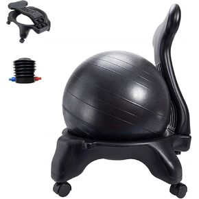 كرسي كرة اليوجا، كرة اليوجا، كرة التمرين، كرسي كرة اليوجا، كرسي كرة الاستقرار مع مكتب دعم خلفي، كرات الجلوس مع عجلات ومضخة هواء، توازن مريح، كرة اليوجا in Kuwait