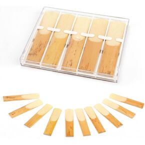 10 Pcs Alto Sax Reeds, 7x1.6cm Natural Saxophone Reeds Musical Instrument Accessories for Saxophone of Any Size (Strength 2.5) in Kuwait