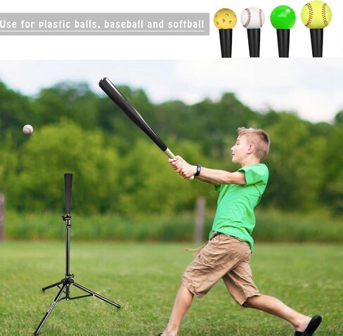 Batting Tee Baseball Tee,Softball Travel Portable Tee Tripod Stand Rubber Tee for Batting Training Practice with Carrying Bag in Saudi Arabia