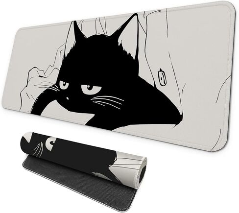 Large Gaming Mouse Pad, Full Keyboard Mat, Long Laptop Mousepad, Computer Mouse Mat for Home and Office, Anti-Slip Rubber Base, 31.5 x 11.8 Inches (Japan Street) in Saudi Arabia