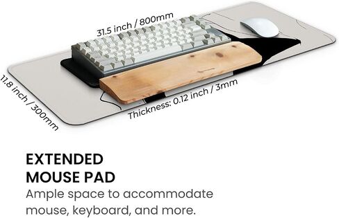 Large Gaming Mouse Pad, Full Keyboard Mat, Long Laptop Mousepad, Computer Mouse Mat for Home and Office, Anti-Slip Rubber Base, 31.5 x 11.8 Inches (Japan Street) in Saudi Arabia