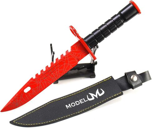 Superbuybox Game CSGO M9 Bayonet Knife Crimson Web Replica Toy Models Martial Arts Game Collection Gift Desk Decor in Saudi Arabia