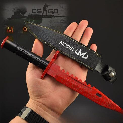 Superbuybox Game CSGO M9 Bayonet Knife Crimson Web Replica Toy Models Martial Arts Game Collection Gift Desk Decor in Saudi Arabia