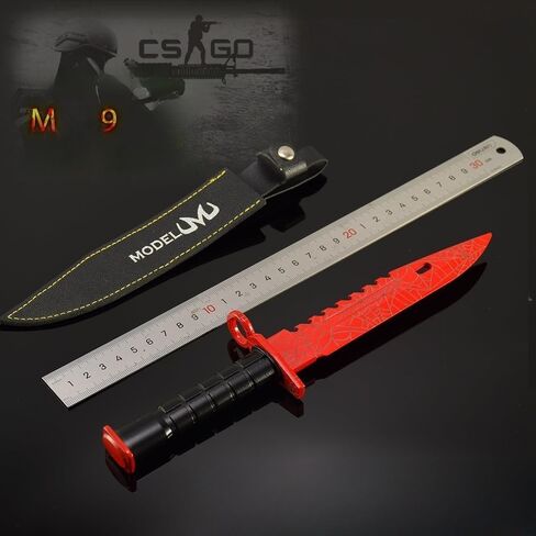 Superbuybox Game CSGO M9 Bayonet Knife Crimson Web Replica Toy Models Martial Arts Game Collection Gift Desk Decor in Saudi Arabia