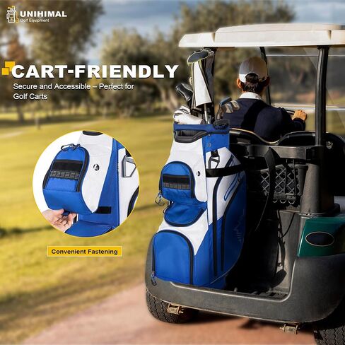 حقيبة عربة الجولف، قمة مقسمة منظمة لـ 15 طريقة مع مقابض وغطاء للمطر in Kuwait