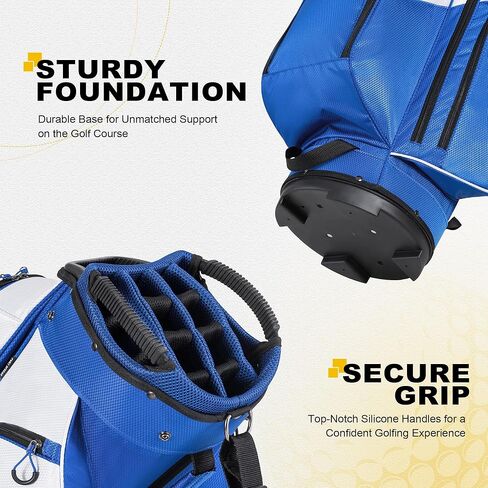 حقيبة عربة الجولف، قمة مقسمة منظمة لـ 15 طريقة مع مقابض وغطاء للمطر in Kuwait