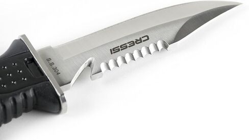 Cressi Skorpion, Tempered Stainless Steel Blade Knife ideal for Diving and Spearfishing - Pointed & Blunt Tip in Saudi Arabia