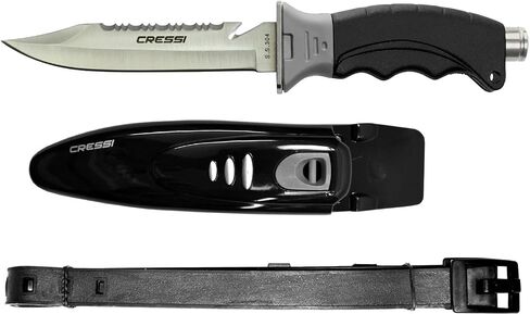 Cressi Borg, Long Blade Knife for Diving and Spearfishing Knife - Pointed & Blunt Tip in Saudi Arabia