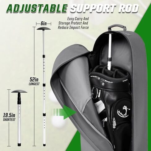 حقائب سفر للجولف لشركات الطيران مع قضيب دعم قابل للتعديل وأشرطة كتف قابلة للفصل، حافظة صلبة علوية ناعمة قابلة للطي لنادي الجولف in Kuwait