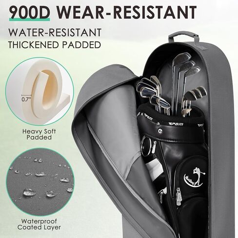 حقائب سفر للجولف لشركات الطيران مع قضيب دعم قابل للتعديل وأشرطة كتف قابلة للفصل، حافظة صلبة علوية ناعمة قابلة للطي لنادي الجولف in Kuwait