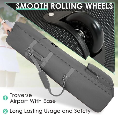 حقائب سفر للجولف لشركات الطيران مع قضيب دعم قابل للتعديل وأشرطة كتف قابلة للفصل، حافظة صلبة علوية ناعمة قابلة للطي لنادي الجولف in Kuwait