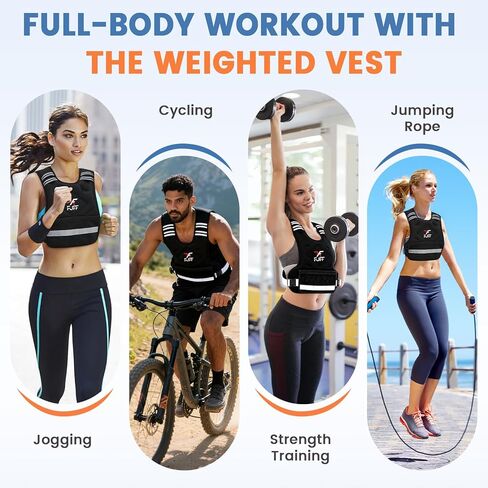 FUFF Weighted Vest Woman, 4-10/11-20/20-32 Lb Adjustable Weight Vest for Women Men, Female Strength Training Body Vest for Walking Exercise Running Workout in Saudi Arabia