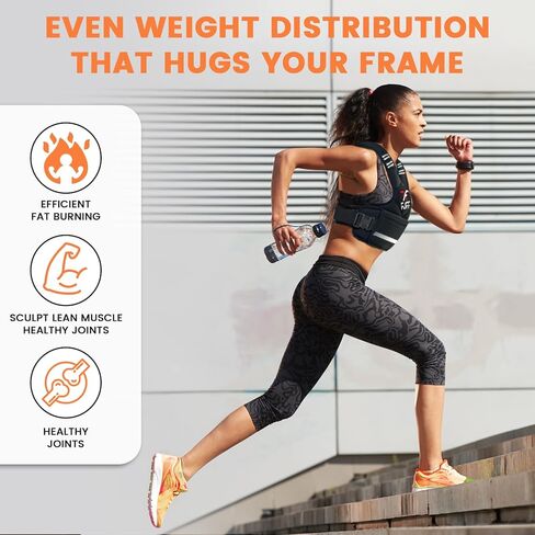 FUFF Weighted Vest Woman, 4-10/11-20/20-32 Lb Adjustable Weight Vest for Women Men, Female Strength Training Body Vest for Walking Exercise Running Workout in Saudi Arabia
