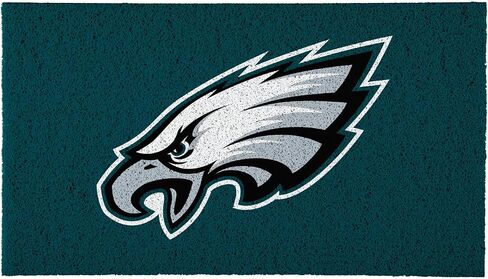 NFL Philadelphia Eagles Coir Door Mat, Indoor and Outdoor Entryway, 28 x 16 Inches, Non Slip Back, Front Door Welcome Floor Mats, Indoor Outdoor Entrance Home Décor in Saudi Arabia