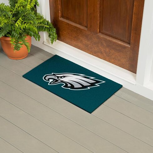NFL Philadelphia Eagles Coir Door Mat, Indoor and Outdoor Entryway, 28 x 16 Inches, Non Slip Back, Front Door Welcome Floor Mats, Indoor Outdoor Entrance Home Décor in Saudi Arabia