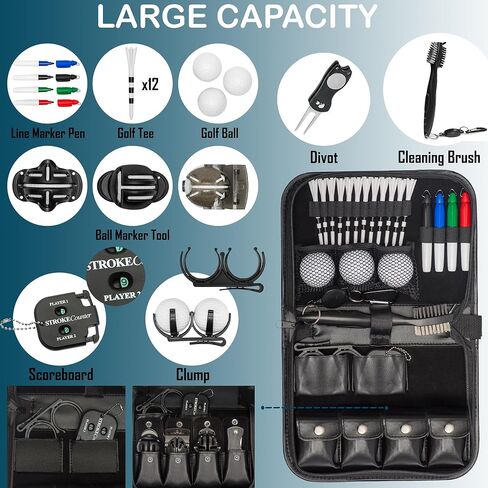 HIRQUITICKE Golf Gift Sets for Men & Women with Accessories Set & Case, Balls, Rangefinder, Tees, Brush, Multifunctional Divot Knife, Scorer, Ball Clamp in Saudi Arabia