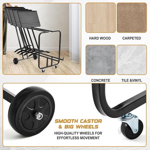 Music Stand Storage Cart for 8 Melody Music Stands Metal Portable in Saudi Arabia