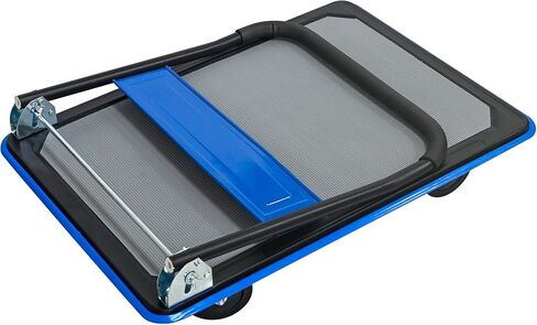 Moving Platform Hand Truck 330lbs.Foldable Push Cart Dolly with 360 Degree Swivel Wheels.Space Saving Dolly Cart for Easy Storage.Collapsible Rolling Tool Cart.Luggage Cart (Blue, 330LB) in Kuwait