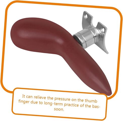 Toyvian Bassoon Thumb Rest Holder with Silver-plated Base and Screws Curved Thick Finger Support to Palm Pressure Lightweight Bassoon Accessory for Comfortable Playing in Saudi Arabia