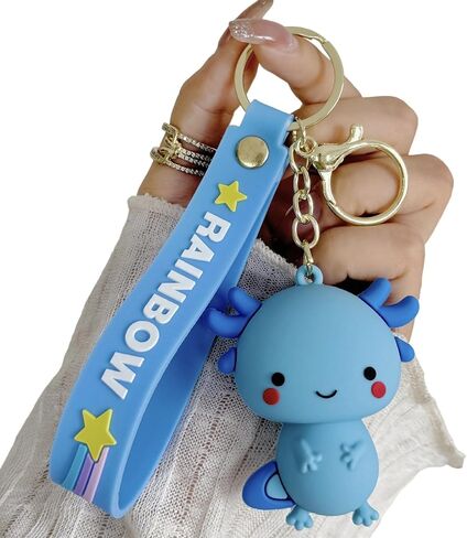 سلسلة مفاتيح AXOLOTL لطيف PVC Kawaii مفاتيح للنساء حقائب الظهر المحفظة المحافظ in Kuwait