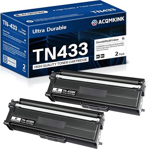 TN433BK TN433 High Livel Black Toner Cartridge Presentive for Brother TN-433 TN-433BK MFC-L8900CDW HL-L8360CDW HL-L8260CDW Printer ، TN4332PK in Saudi Arabia