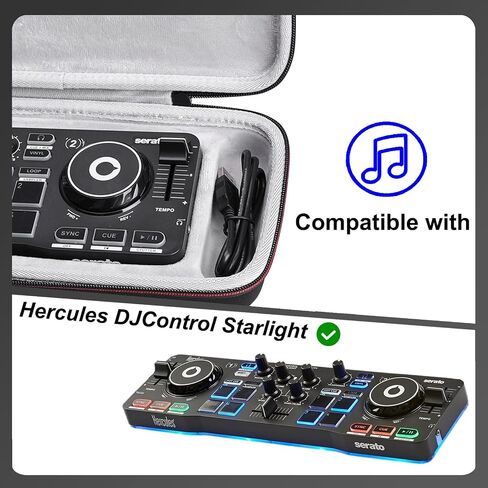 حافظة وحدة تحكم DJ LTGEM لجهاز Hercules DJControl Inpulse 200 - حقيبة حمل واقية للسفر للتخزين الصلب in Saudi Arabia