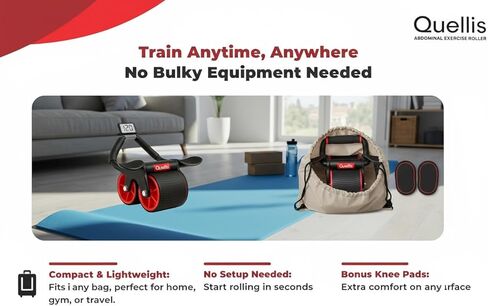 AB Roller للرجال والنساء - عجلة تدريب القوة الأساسية مع دعم الكوع و 2 منصات الركبة - أسطوانة تمرين في البطن للاستقرار الأساسي ، والحد من الدهون في البطن ، ومعدات تجريب الجسم الكلية in Saudi Arabia