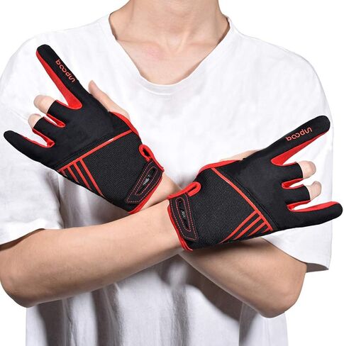 Professional Anti Skid Bowling Gloves Left Right Hand Gloves Sports Gloves Mittens Bowling Accessories 1 Pair Yellow S/M in Saudi Arabia