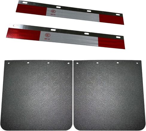 Pair 24"x3" Angled Reflector Strips Mud Flap Hanger for Semi Truck Trailer Conspicuity Safety Caution Mudflap Hanger Reflector Top Plates with Reflective Tape in Kuwait