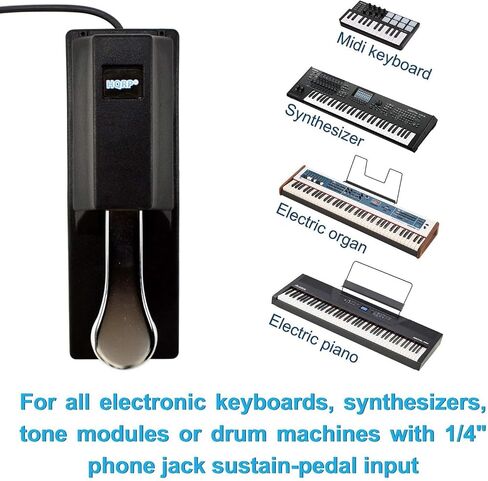 HQRP Sustain Pedal Piano Style compatible with Williams Allegro/Legato/Encore/Etude Mk2 Keyboard Footswitch, Damper Pedal in Saudi Arabia