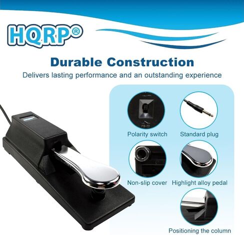 HQRP Sustain Pedal Piano Style compatible with Williams Allegro/Legato/Encore/Etude Mk2 Keyboard Footswitch, Damper Pedal in Saudi Arabia